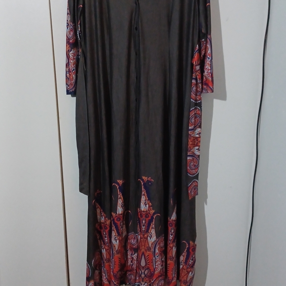 Reborn Dresses & Skirts - Reborn Black and Red Paisley Maxi Dress